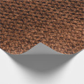 くしゃくしゃの濃い茶色の布地テクスチャ、波状のしわ ラッピングペーパー (角)