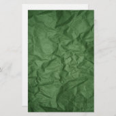 くしゃくしゃの緑の紙テクスチャ文房具 便箋 (正面/裏面)
