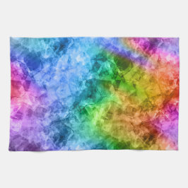 くしゃくしゃの青いテクスチャ キッチンタオル