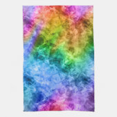 くしゃくしゃの青いテクスチャ キッチンタオル (縦)