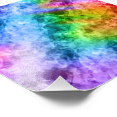 くしゃくしゃの青いテクスチャ フォトプリント            (角)