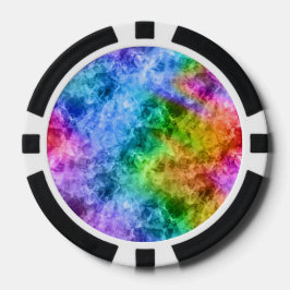 くしゃくしゃの青いテクスチャ ポーカーチップ