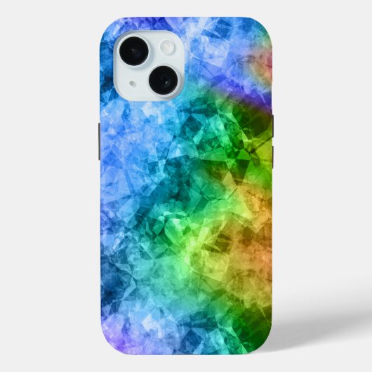 くしゃくしゃの青いテクスチャ Case-Mate iPhoneケース (裏面)