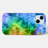 くしゃくしゃの青いテクスチャ Case-Mate iPhoneケース (裏面 (横))