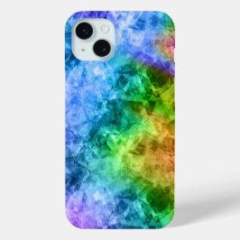 くしゃくしゃの青いテクスチャ iPhone 15 MINIケース