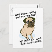 くしゃみが出る時 ポストカード (正面/裏面)