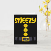 くしゃみハロウィーン小人のコスチュームカラー合わせ カード (黄色い花)