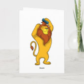 くしを持ったライオン カード (裏面)