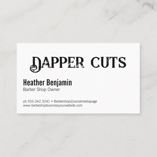 くし切りと鋏 名刺 (裏面)