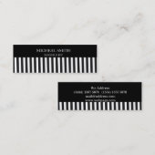 くし型ヘアサロンプロフェッショナルカバーミニ スキニー名刺 (正面/裏面)