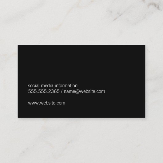 くし鋏 | 美容師ロゴ 名刺 (裏面)