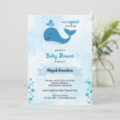 くじらの赤ちゃんが生まれる！ベイビーシャワーの招待状 招待状 (スタンド正面)