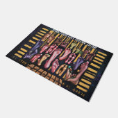 くすくす価値のある機器シンボルバーコード ドアマット (アングル)