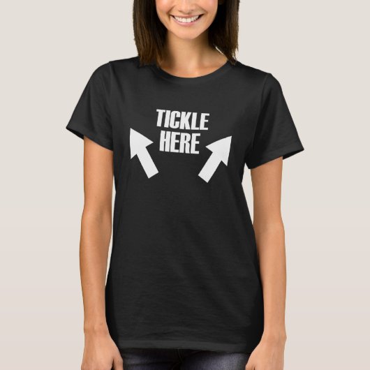 くすぐったがりなわきの下はくすぐったいくすぐり合い Tシャツ (正面)