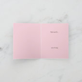 くすぐったピンクの羽ありがとうカスタム サンキューカード (内部)