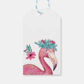 くすぐったピンクの赤ちゃんシャワーラベル ギフトタグ (裏面)