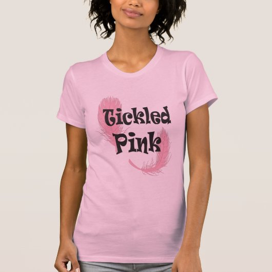 くすぐったピンクレディースTシャツ Tシャツ (正面)
