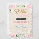 くすぐりのピンクシャワーのパーティの招待状 招待状 (正面)