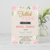 くすぐりのピンクシャワーのパーティの招待状 招待状 (スタンド正面)