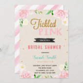 くすぐりのピンクシャワーのパーティの招待状 招待状 (正面/裏面)