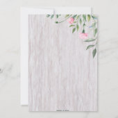 くすぐりピンクベビーシャワー招待状 招待状 (裏面)