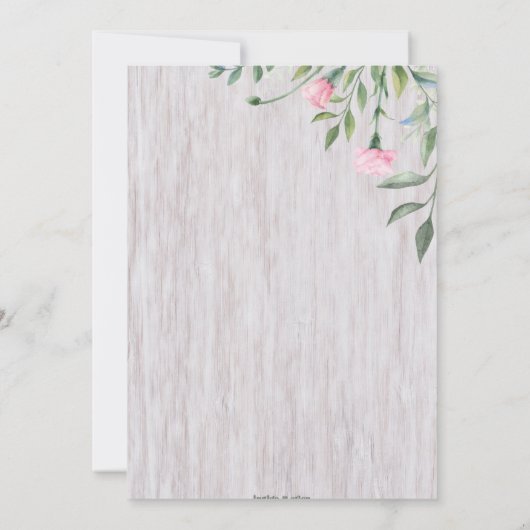 くすぐりピンクベビーシャワー招待状 招待状 (裏面)