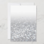 くすみブルーのグリッター付きブライズメイドドレス ブライダルシャワー 招待状 (裏面)