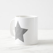 くすんだグレーのかすれた星 コーヒーマグカップ (正面左)