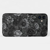 くすんだグレー系の花柄 Case-Mate iPhoneケース (裏面(横))