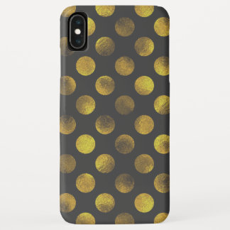 くすんだゴールドの水玉 iPhone XS MAXケース