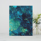 くすんだターコイズと黄色のスクラップブッキングペーパー (スタンド正面)