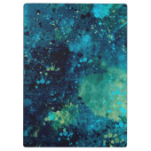 くすんだターコイズと黄色 クリップボード (裏面)