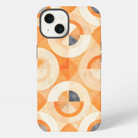 くすんだテラ幾何学模様 iPhoneケース (裏面)