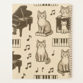 くすんだピアノの上の猫プランナー プランナー手帳 (裏面)