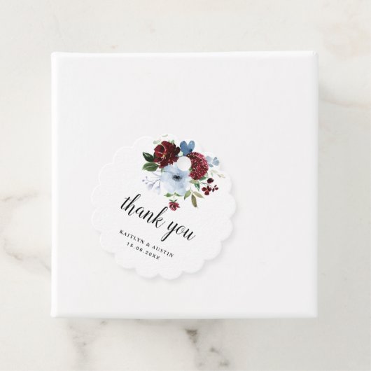 くすんだ埃っぽい青結婚い花 フェイバータグ (インサイチュ)