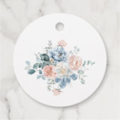 くすんだ青のウェディングギフトに感謝 フェイバータグ (裏面)