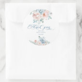 くすんだ青 サムシングブルー ウェディング ありがとうございます ラウンドシール (バッグ)