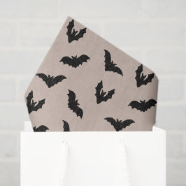 くすんだ黒い不気味なハロウィンのコウモリのヴィンテージ 薄葉紙