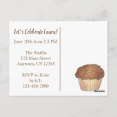 くずむぎのマフィン朝食パーティー招待状 ポストカード (裏面)