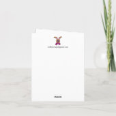 くずウサギのバレンタインデーノートカード ノートカード (裏面)