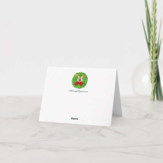 くず臭いウサギのクリスマスカードが休日に! ノートカード (裏面)