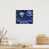 くず製本屋「フクロウが一晩中擦り切る」 ポスター (キッチン)