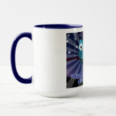 くず製本屋「フクロウが一晩中擦り切る」 マグカップ (左)