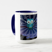 くず製本屋「フクロウが一晩中擦り切る」 マグカップ (正面左)