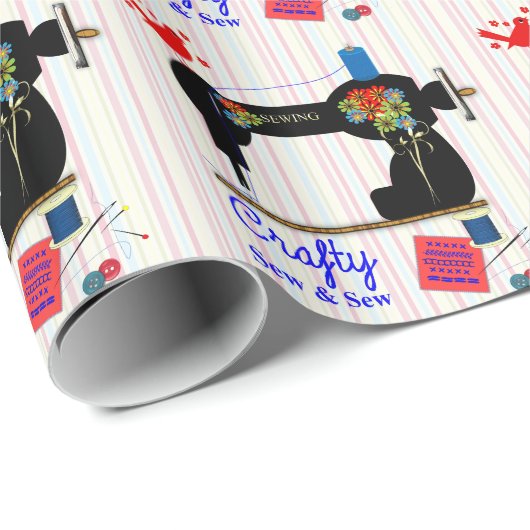 くそったれ縫い縫い縫い縫いヴィンテージ裁縫機 ラッピングペーパー (ロールコーナー)
