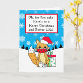 くそったれ、2020年、面白いクリスマス カード (黄色い花)