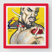 くそっ！ スクエア壁時計 (正面)