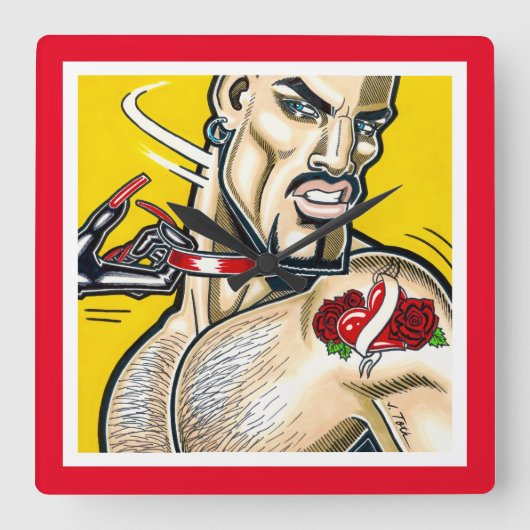 くそっ！ スクエア壁時計 (正面)