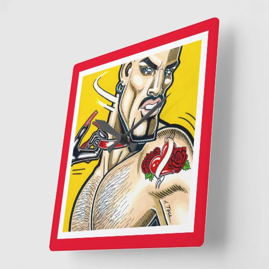 くそっ！ スクエア壁時計 (傾斜)