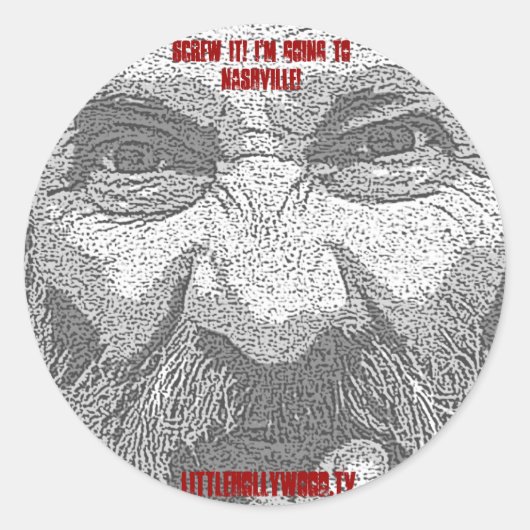 くそっ！ナッシュビルに行く！シール ラウンドシール (正面)